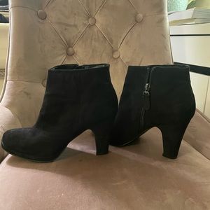 Faux suede fall boots